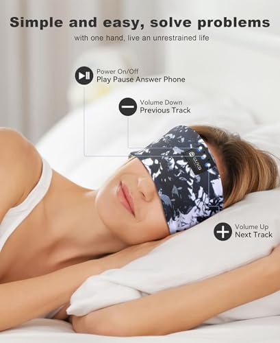 Ultimate Bluetooth 5.4 Sleep Headband Headphones – Designed for Side Sleepers, Unmatched Comfort for Active Lifestyles, Superior Sound Quality, Ergonomic Fit for Enhanced Relaxation, Ideal Tech Gift for Music and Podcast Enthusiasts