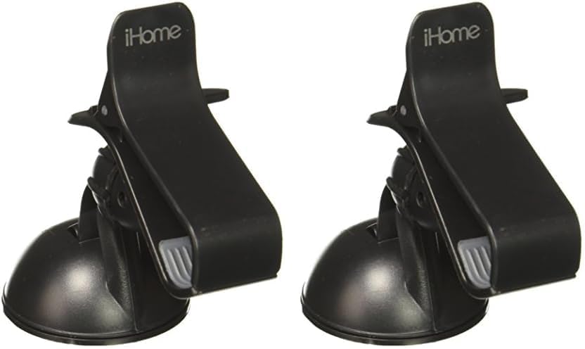 Universal Smartphone Mount by i Home – Versatile Adjustable Cradle for Hands-Free Driving in Sleek Black – Enhanced Stability and 360-Degree Rotation for All Models – Easy One-Handed Use with Secure Dashboard or Windshield Installation – Perfect for GPS, Music, and Calls