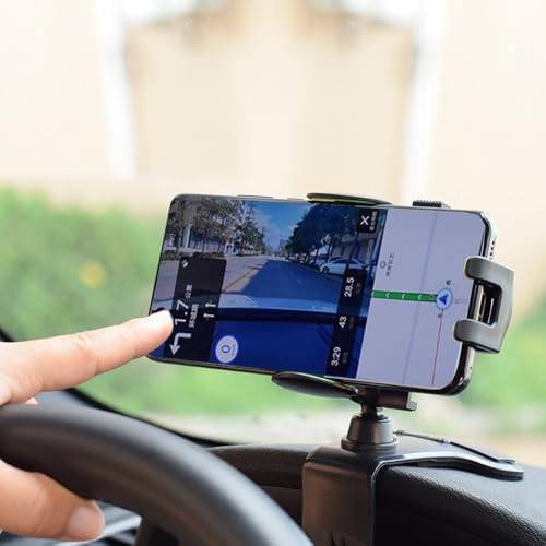 Revolutionary 360° Rotatable & Retractable Car Phone Holder – Adjustable Multifunctional Rearview Mirror Mount for All Mobile Devices with Secure Four-Clamp Design for Enhanced Safety and Convenience