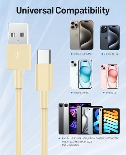 Enhance Your Driving Experience with the 3-Pack MFi Certified Car Play Cable for i Phone 15/16 Series – 6 FT Fast Charging & Durable USB-C Connection for Effortless Navigation and Hands-Free Communication