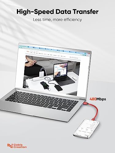 Compact USB C Cable Duo – 0.5 FT Braided Fast Charging Cables for Seamless Data Transfer | 3 A Power & 480 Mbps Speed | Ultimate Compatibility for Mac Book Air, Galaxy S22 Ultra, Stylus Pen, and More | Durable Design | Ideal for On-the-Go Connectivity