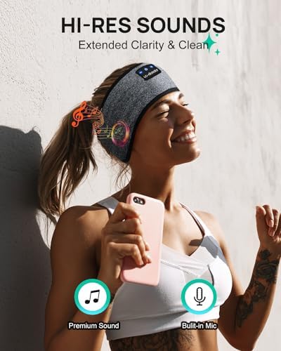 Discover the Ultimate Comfort with LC-dolida’s Bluetooth Sleep Headband – The Perfect Fusion of Relaxation and Functionality for Insomnia Relief and Active Lifestyles – USB-C Rechargeable, Soft Fabric, Ideal for Meditation, Yoga, Travel, and Workouts – Experience Seamless Connectivity with Bluetooth 5.4 and Enjoy High-Quality Sound while Blocking Out Distractions – Lightweight and Breathable Design for All-Night Wear – Elevate Your Sleep and Focus on Wellness with Our Dual-Function Sleep Mask and Headphones – A Thoughtful Gift for Yourself or Loved Ones Seeking Serenity and Comfort in Every Moment.