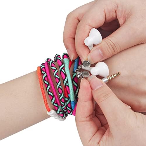 Vibrant URIZONS Nylon Braided Tangle-Free Earbuds with High-Definition Sound & Built-in Microphone – Stylish Wired Headphones Compatible with i Phone, i Pad, Mac, Android, and Samsung Devices for Ultimate Audio Enjoyment and Hands-Free Calling