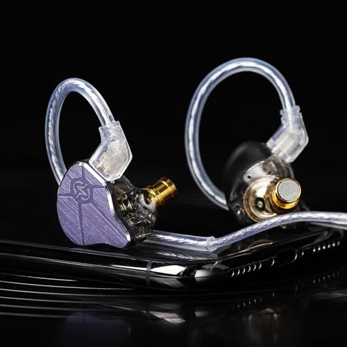 Elevate Your Audio Experience with Keephifi CCZ BC04 Wired Earbuds – Lightweight Hi-Fi IEMS Featuring Advanced Dynamic Hybrid Dual Drivers for Crystal Clear Sound Quality, Perfect for Gaming, Music Lovers, and Hands-Free Communication – Stylish Purple Design with Integrated Microphone for Enhanced Compatibility and Comfort
