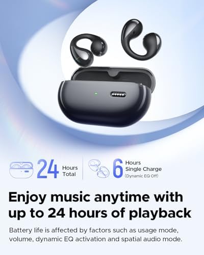Elevate Your Active Lifestyle with Sound PEATS Pearl Clip Pro Open Ear Wireless Earbuds – Advanced Bluetooth 5.4 Technology, IPX5 Waterproof Rating, All-Day 24-Hour Playtime, and Integrated Microphone for Effortless Communication – Ideal for Fitness Enthusiasts, Runners, and Cyclists Who Value Safety and Superior Sound Quality