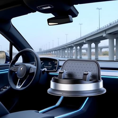 Universal Car Dashboard Phone Holder: Non-Slip Silicone Mount with 360° Rotation & 30° Adjustable Design for All Smartphones Including i Phone 16 Pro Max, Android & Pixel – Enhance Your Driving Safety and Navigation Experience