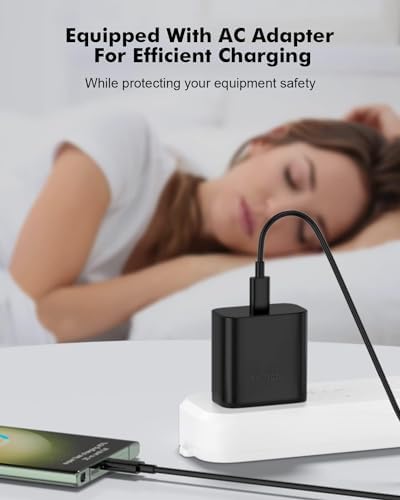 Dual-Pack 45 W USB C Fast Charger for Samsung Devices – Lightning-Fast Charging with 6 FT Type C Cables for Galaxy S25 Ultra/S24/S23/Z Fold 5/Z Flip 5 – PPS Technology for Enhanced Power Delivery – Compact, Reliable, and Portable Charging Solution
