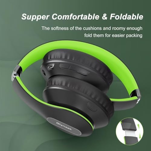 Transform Your Listening Experience: Glynzak Premium Wireless Over-Ear Headphones with 65-Hour Playtime, Hi-Fi Stereo Sound, and Custom EQ Settings – Perfect for Travel, Gaming, and Daily Use