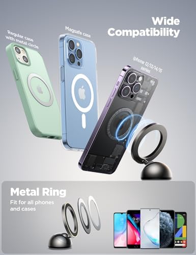 JOYROOM Mag Safe Car Mount – Ultra-Durable All-Metal Magnetic Phone Holder for i Phone 13/14/15/16 – 360° Rotatable Dashboard & Windshield Mount for Safe, Hands-Free Navigation and Calls