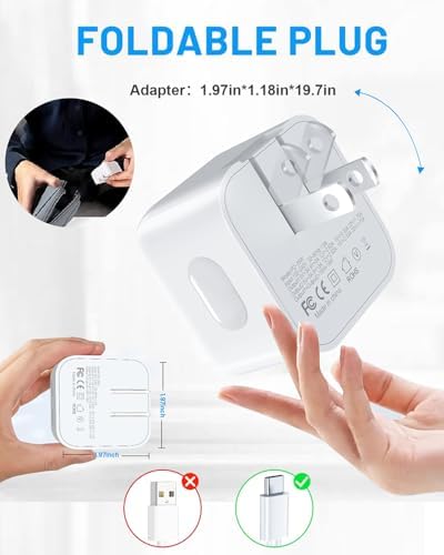 Universal 30 W USB-C Fast Charging Adapter with 6 ft Type C Cable – Optimized for Google Pixel 8/7/6/5 Series, i Phone 15/Pro/Pro Max, and Galaxy S25/S24/S23 – Compact Wall Charger for Effortless Power Delivery and Enhanced Device Compatibility