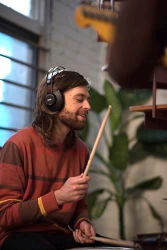 Experience Unmatched Audio Precision with AKG K72 Professional Closed-Back Studio Headphones – Lightweight Over-Ear Design for Exceptional Sound Isolation and Comfort, Featuring 40 mm Drivers for Accurate Mixing and Immersive Listening, Adjustable Fit for Long Sessions, and Detachable Cable for Versatile Compatibility