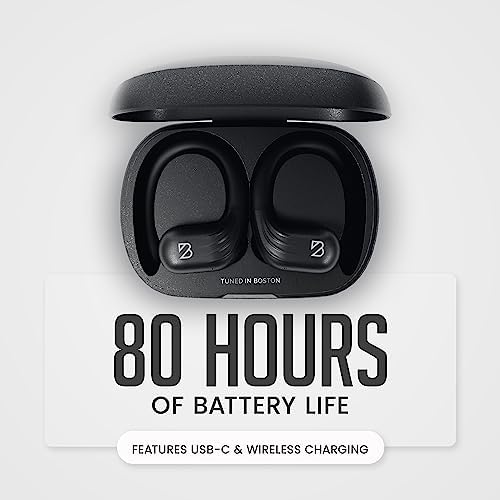 Enhance Your Workout with Back Bay Audio Runner 60 Wireless Bluetooth Earbuds – 80-Hour Battery Life for Uninterrupted Performance, Secure Over-the-Ear Fit, Waterproof Design for Active Lifestyles, and Superior Sound Quality with Built-in Microphone for Effortless Hands-Free Calling