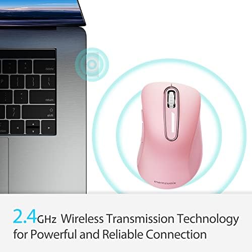 Upgrade Your Workflow with the Memzuoix 2.4 G Wireless Mouse – Ergonomic and Portable 1400 DPI USB Mouse for Laptop, PC & Desktop | 5 Customizable Buttons for Ultimate Control | Ideal for Professionals and Casual Users Alike