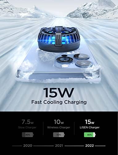 LISEN Mag Safe Wireless Car Charger Mount – 15 W Fast Charging with Integrated Cooling Fan for i Phone 12-16 Series, Secure Magnetic Grip, Hands-Free Convenience, Sleek Design for Modern Vehicles – Essential Automotive Accessory for Effortless Navigation and Power Management