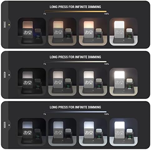 Transform Your Charging Experience with the 7-in-1 Wireless Charging Station – Integrated Alarm Clock, Adjustable Night Light, and Fast Charging Dock for i Phone 12/13/14/15/16 Pro & Air Pods – Sleek, Space-Saving Design for Home and Office Use