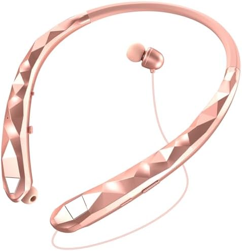 Finpola Advanced Bluetooth Neckband Headphones – IPX5 Sweatproof Earbuds with Retractable Design, Vibration Call Alerts, and Superior Noise Cancellation for Professionals and Athletes – Unmatched Sound Quality and Comfort on the Move