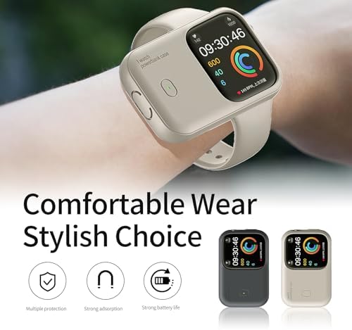 Revolutionary Wireless Magnetic Charger for Apple Watch – High-Performance 1200 m Ah Power Bank with Unmatched Compatibility for Models 9, 8, 7, 6, 5, 4, UYTRA, and Uf YTRA 2 (Midnight Blue, 40 mm/41 mm/42 mm) – Ultimate Effortless Charging Solution with Chic Design and Quick Power Restoration for Active Lifestyles