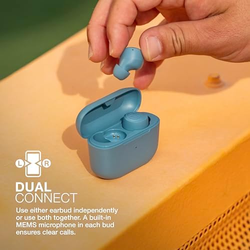 JLab Go Air Pop True Wireless Earbuds – 32 Hours Playtime, Dual Connect Bluetooth Earphones with EQ3 Sound, Lightweight In-Ear Headphones for Ultimate Comfort and Crystal-Clear Calls, USB Charging Case Included, Perfect for Active Lifestyles and Everyday Use