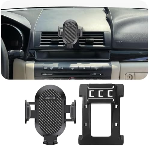 Mazda 3 Phone Holder (2004-2013) | 360-Degree Rotating Car Mount for 4.7-7″ Devices | Thick Case Compatible | Effortless Installation | Enhance Your Driving Experience with Secure Hands-Free Access to Navigation & Calls