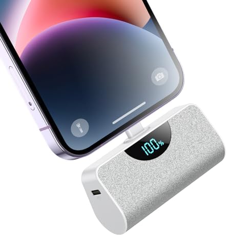 Ultra-Compact 5200 m Ah Power Bank for i Phone – 20 W PD Fast Charging Mini Portable Charger for i Phone 14 Pro Max/14/13/12/11/XR/X/8/7/6/SE – Lightweight Battery Pack with Intelligent Charging Technology for On-the-Go Power