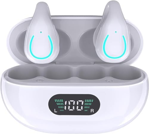 Experience Unmatched Comfort with True Wireless Earbuds for Small Ears – Bluetooth 5.1 Headphones with 48-Hour Playtime, IPX7 Waterproof Rating & Noise Cancelling Mic – Perfect for i Phone, Samsung & Galaxy Users – Stylish Rose Gold Design for Men and Women