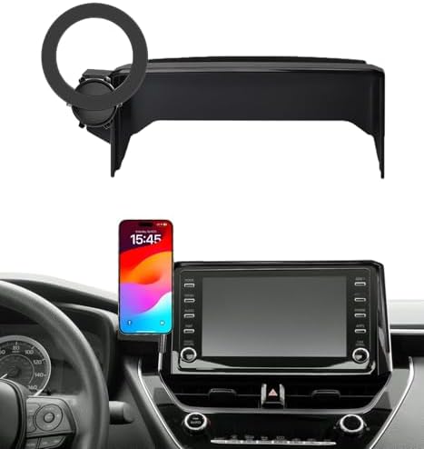 Mag Safe-Compatible Car Phone Mount for 2019-2025 Toyota Corolla, Corolla Hatchback & Corolla Cross – Securely Holds 8-Inch Touchscreens for Effortless Navigation & Hands-Free Use, Streamlined Design for Maximum Safety and Accessibility