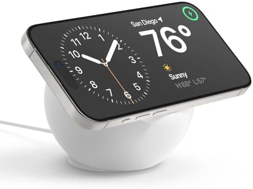 elago MS2 Charging Stand Compatible with MagSafe Charger – Premium Silicone, Compatible with iPhone 16/15/14/13/12 Series, Designed for MagSafe Stand [Black] [Charging Cable Not Included] – Enhanced Compatibility and Speed