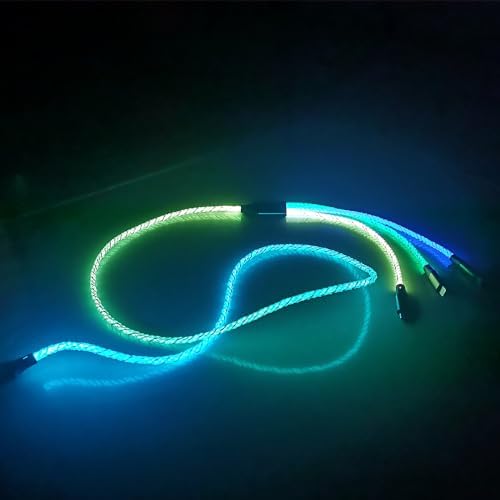 IHAO 60 W USB Type C to Type C Fast Charging Cable with LED Current Indicator – High-Speed Data Transfer for Android & i OS Devices – 39 Inch Universal Charger in Vibrant Green – Durable, Efficient Power Delivery for Modern Tech