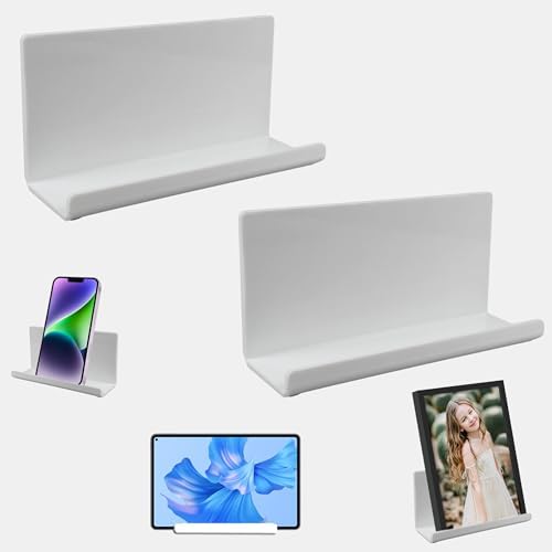 Clear Acrylic Wall-Mounted Tablet Holder – Sleek Charging Station for i Pads, Kindles, and Smartphones – Innovative Remote Control Organizer for Modern Homes and Offices – Maximize Space with Easy Access Design – Durable and Stylish Storage Solution for Clutter-Free Living