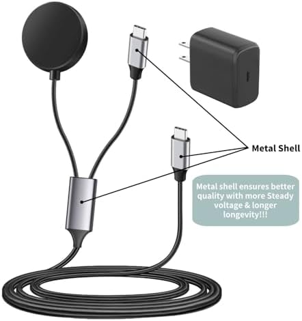 Revolutionary 2-in-1 Samsung Galaxy Watch & Smartphone Charger – Ultra-Fast USB-C Power for Galaxy Watch Series 7/6/5/4/3 and Galaxy S24/S23/S22/S21/S20/Note 10/20 – Compact, Durable Design for Efficient On-the-Go Charging Solutions