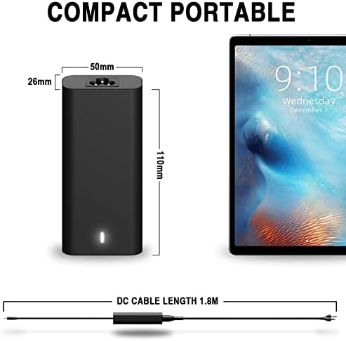 High-Speed 65 W USB-C Charger for Dell Latitude & XPS Series – Versatile AC Adapter Compatible with 5520, 5420, 7320, Chromebook 3100, XPS 13 & More – Enhanced Power Delivery & Durability with One-Year Warranty – Optimal for Fast Charging & Reliable Performance