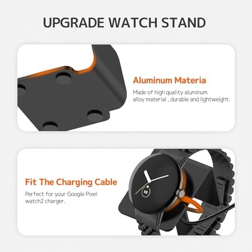 Upgrade Your Google Pixel Watch Charging with the Ninki Aluminum Dock – Rapid, Stylish, and Secure Nightstand Organizer for Series 2 & 3 Smartwatches, Perfect for Effortless Maintenance and Elegant Décor
