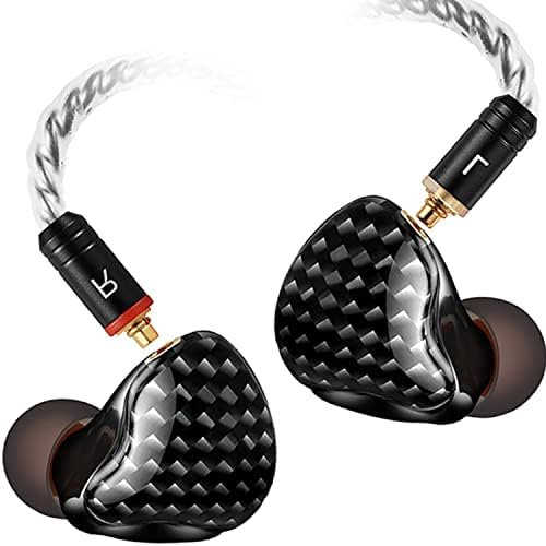 Premium Hi-Fi Dual Driver In-Ear Monitor Earbuds with Detachable Cable – Noise-Canceling Headset for Musicians, Singers & Audiophiles | Elegant Wood Grain Design for Superior Sound Isolation and Versatile Compatibility