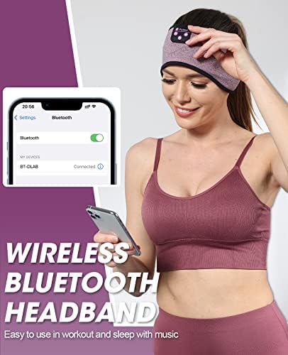 Fulext Bluetooth Sleep Headphones Headband – Ultimate Comfort for Side Sleepers, Thin HD Stereo Sound Quality – Ideal for Insomnia Relief and Travel Convenience – Perfect Gift for Men and Women – Enhanced Compatibility, Long-Lasting Battery Life for All Night Relaxation