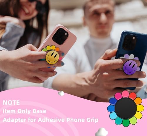 Metisinno Iridescent Magnetic Base for Mag Safe: Enhance Your Phone Experience with Rainbow-Compatible Pop Socket Attachment – Perfect for i Phone 16, 15, 14, 13, and 12 Series Cases, Effortless Magnetic Grip and Fast Charging Solution