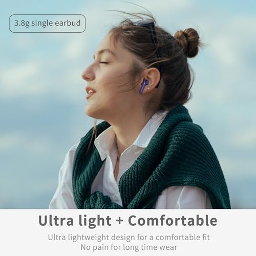 Premium Bluetooth 5.3 Wireless Earbuds with Deep Bass and 40-Hour Playtime – IP7 Waterproof In-Ear Headphones Featuring 4 HD Microphones for Crystal-Clear Calls and Ergonomic Comfort – Ideal for Android & i OS Users in Vibrant Green