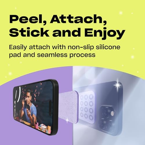 Elevate Your Selfie Game with the Diamonds Silicone Suction Phone Mount – Stylish Hands-Free Grip Featuring 24 Robust Suction Cups for Unmatched Stability – Compact 2.6″ x 3.9″ Design in Fancy Violet – Perfect for Vlogs, Live Streaming, and Capturing Every Moment Effortlessly