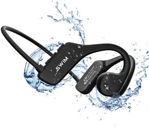 Revolutionary Bluetooth 5.3 Bone Conduction Headphones with IPX8 Waterproof Rating – Integrated 32 GB MP3 Player for Uninterrupted Underwater Sound, Perfectly Designed for Active Lifestyles and Fitness Enthusiasts – Ideal for Swimming, Running, and Outdoor Adventures