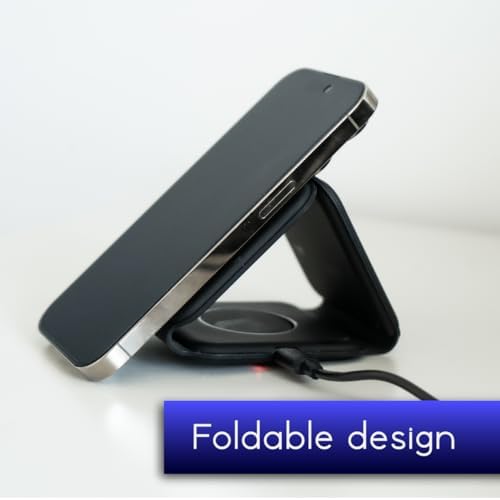 Ultimate 3-in-1 Magnetic Wireless Charging Station for i Phone, Apple Watch & Air Pods – Rapid Charge Dock with 20 W Adapter, Foldable Design for Travel & Home Use, Effortless Compatibility with All i Phone Models, Sleek Aesthetic & Safety Features for a Clutter-Free Experience