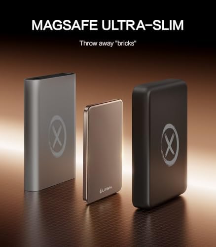 Ultra-Slim Magnetic Power Bank for i Phone – 5000 m Ah Fast Charging Wireless Charger, Lightweight Alloy Design, Sleek Aluminum Finish with Advanced Heat Management, Perfect for i Phone 16/15 Pro Max/14/13/12 – Stay Powered Anywhere, Anytime