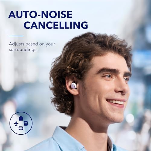 Discover Superior Sound with Soundcore by Anker Space A40 Wireless Earbuds – Unmatched Adaptive Active Noise Cancelling for 98% Noise Reduction, 50 Hours of Playtime, and High-Resolution Audio – Ergonomically Crafted for All-Day Comfort and Effortless Wireless Charging – Ideal for Music Lovers and Everyday Use