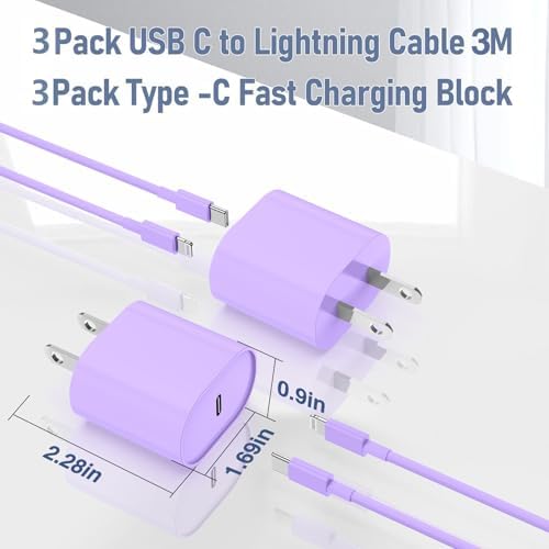 Ultra-Fast Charging Kit for i Phone 14/13/12 – 20 W USB-C Power Block & Dual 6 FT Lightning Cables in Vibrant Green – Superior Compatibility for Pro/Plus Models – Recharge Up to 50% in Just 30 Minutes – Stylish, Durable Design for Daily Use – Maximum Efficiency Meets Trendy Aesthetics