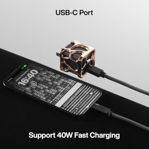 Ultra-Fast 40 W Ga N USB C Charger Block – Emptiness Portable Charging Solution for i Phone 15, i Pad, Galaxy & Android Devices – Lightweight Design with Advanced Safety Features for Rapid, Efficient Power On-the-Go
