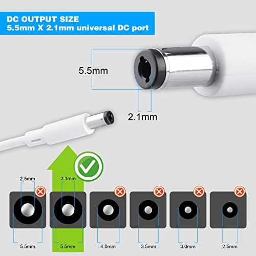 Versatile 12 V Power Adapter – AC to DC Transformer for LED Light Strips, LCD Monitors, and More – Compact 5.5 mm x 2.1 mm US Plug – UL Listed for Maximum Safety and Performance – Ideal for Home and Office Power Solutions