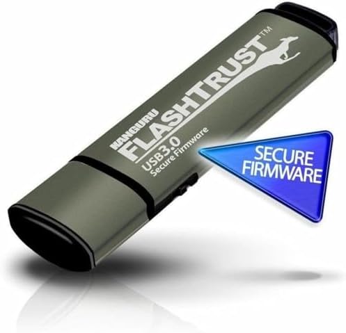 Kanguru Flash Blu30 64 GB USB Flash Drive – Ultimate Data Security with Physical Write Protection – Lightning-Fast USB 3.0 Transfer Speeds for Professionals and Students – Sleek, Portable Design for Easy File Management and Enhanced Compatibility