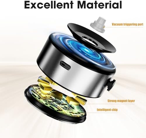 Revolutionary Magnetic Phone Holder for All Smartphones – Ultimate Hands-Free Solution with Vacuum Suction Technology for Car and Gym – Exceptional Stability and Seamless Multitasking Anywhere