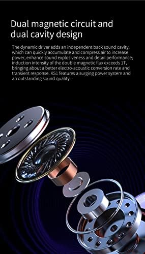 Transform Your Sound Journey with keephifi KBEAR Flash Hi-Fi Earphones – Premium Dual Driver Hybrid In-Ear Monitors in Stunning CNC Aluminum Alloy, Featuring Detachable 2 PIN-C Cable for Customization and Ergonomic Comfort for Extended Listening Sessions (Purple, Without Mic)