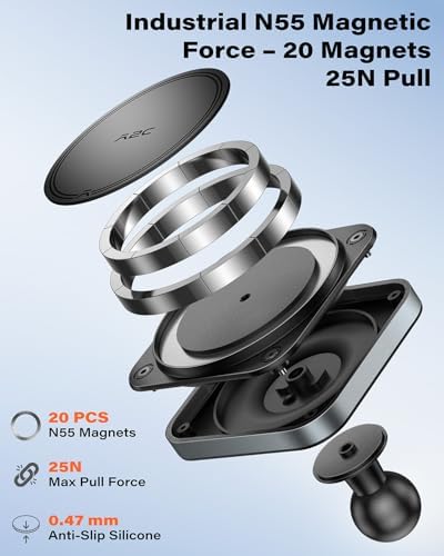 APPS2 Premium Magnetic Car Mount for Toyota Tacoma (2016-2023) – High-Strength 25 N Air Vent Phone Holder with Metal Ball Socket Arm, Mag Safe Compatibility for i Phone 12-16 Series – Ultimate Convenience for Navigation and Secure Device Stability