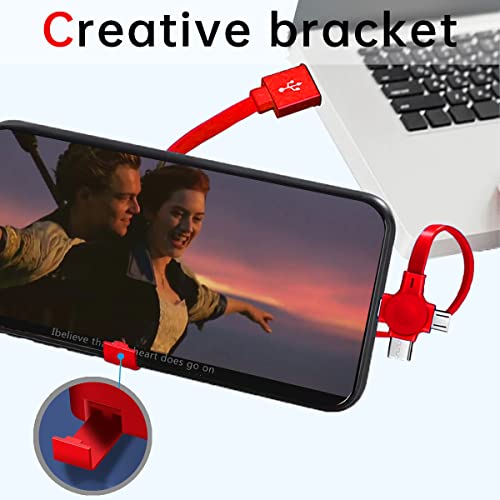 Versatile 4-Piece 3-in-1 Retractable Multi Charging Cable Set – 3.28 FT USB C, Micro USB & Lightning Connectors for i Phone, Android & Tablets – Fast Charging, Tangle-Free Design Perfect for Home, Office, and On-the-Go – Ideal Gift for Festivals and Birthdays