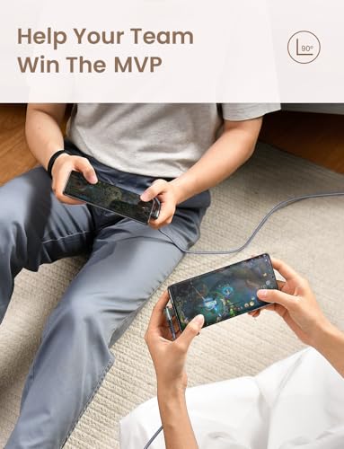 AINOPE Right Angle USB C Cable – 2-Pack (10 ft + 10 ft) Fast Charging 3.1 A Nylon Braided Charger for Enhanced Device Compatibility, Ideal for Gaming and Multitasking, Durable Black Design